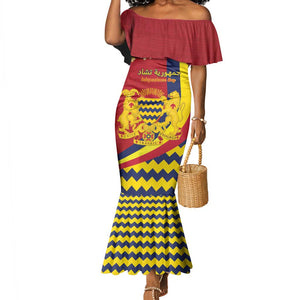Personalised Afro Chad Mermaid Dress Happy 65th of Independence
