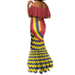 Personalised Afro Chad Mermaid Dress Happy 65th of Independence