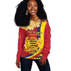 Personalised Afro Chad Off Shoulder Sweater Happy 65th of Independence