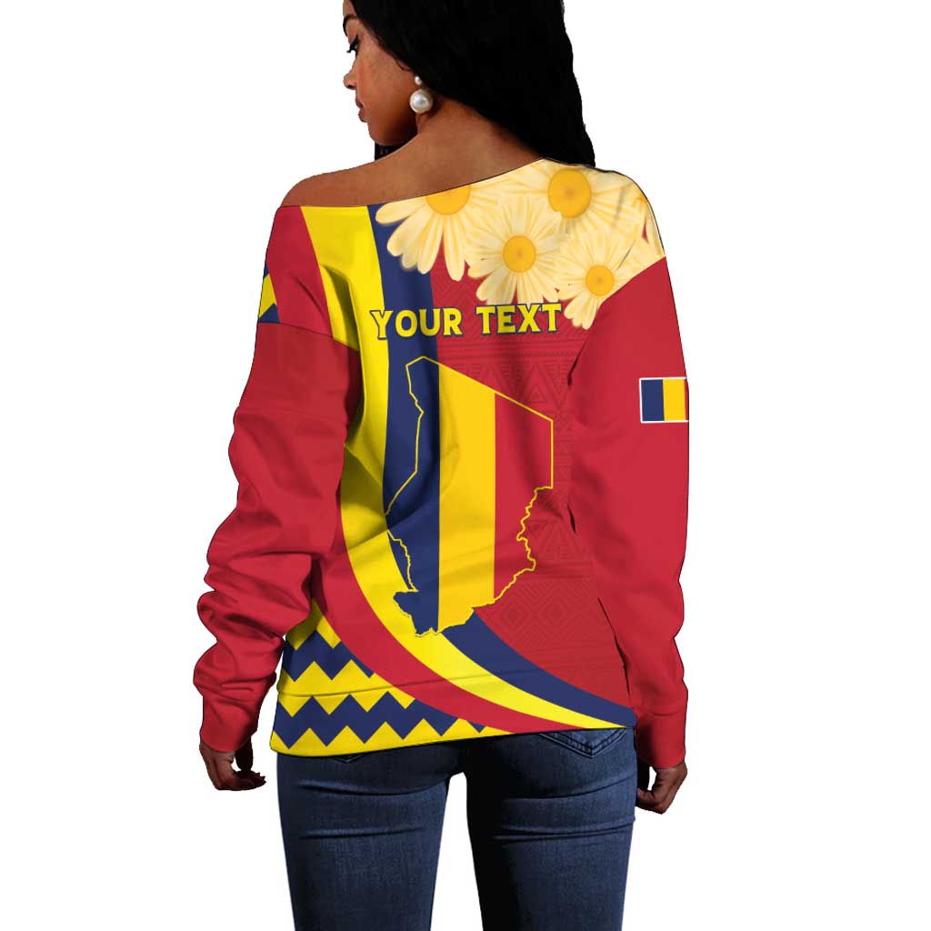 Personalised Afro Chad Off Shoulder Sweater Happy 65th of Independence