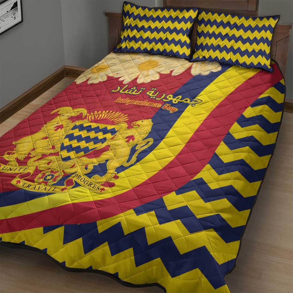 Afro Chad Quilt Bed Set Happy 65th of Independence