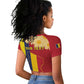 Personalised Afro Chad Raglan Cropped T shirt Happy 65th of Independence