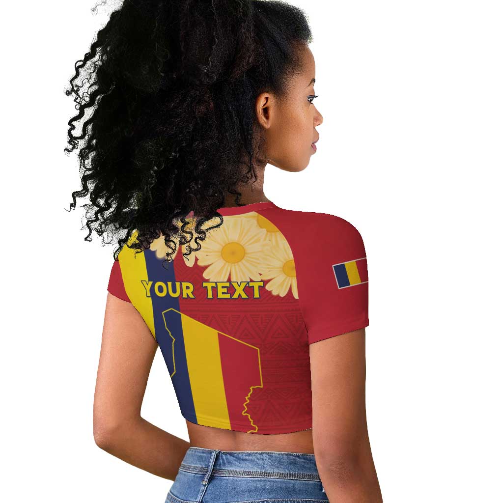 Personalised Afro Chad Raglan Cropped T shirt Happy 65th of Independence