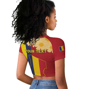 Personalised Afro Chad Raglan Cropped T shirt Happy 65th of Independence