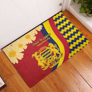 Afro Chad Rubber Doormat Happy 65th of Independence