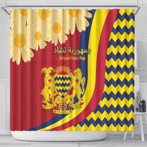 Afro Chad Shower Curtain Happy 65th of Independence