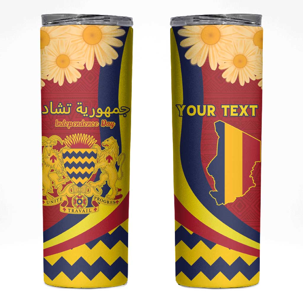 Personalised Afro Chad Skinny Tumbler Happy 65th of Independence
