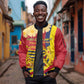 Personalised Afro Chad Sleeve Zip Bomber Jacket Happy 65th of Independence