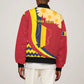 Personalised Afro Chad Sleeve Zip Bomber Jacket Happy 65th of Independence