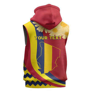 Personalised Afro Chad Sleeveless Zip Hoodie Happy 65th of Independence - African Pride