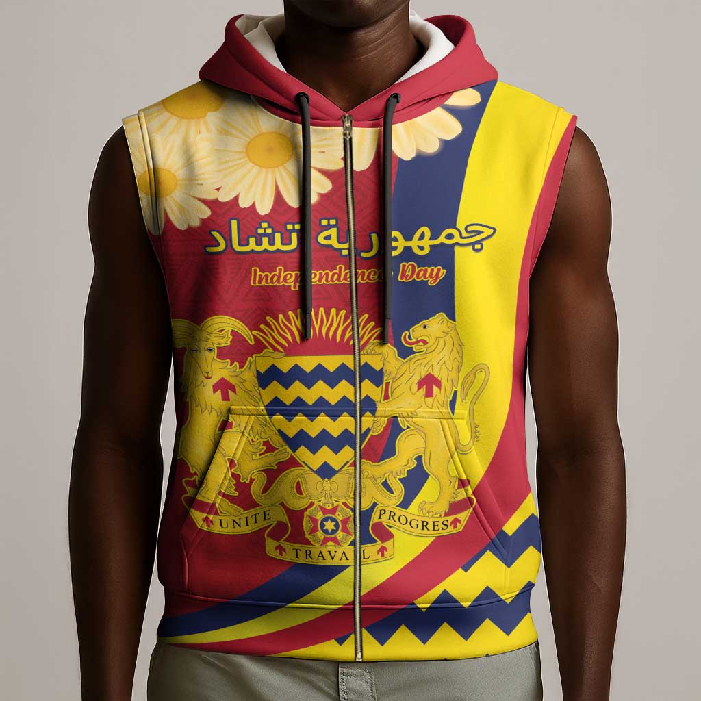 Personalised Afro Chad Sleeveless Zip Hoodie Happy 65th of Independence - African Pride
