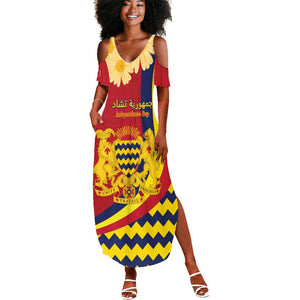 Personalised Afro Chad Summer Maxi Dress Happy 65th of Independence
