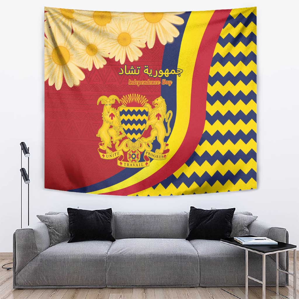 Afro Chad Tapestry Happy 65th of Independence