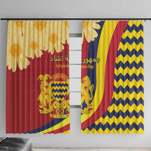 Afro Chad Window Curtain Happy 65th of Independence