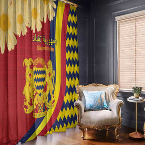 Afro Chad Window Curtain Happy 65th of Independence