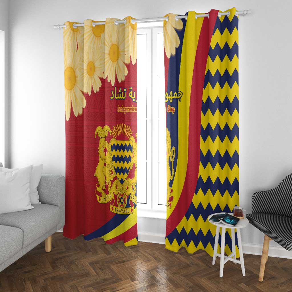 Afro Chad Window Curtain Happy 65th of Independence