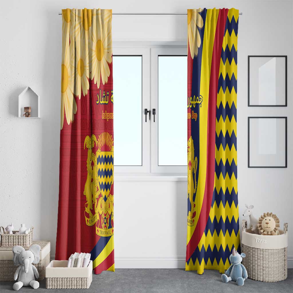 Afro Chad Window Curtain Happy 65th of Independence