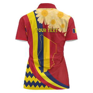 Personalised Afro Chad Women Polo Shirt Happy 65th of Independence