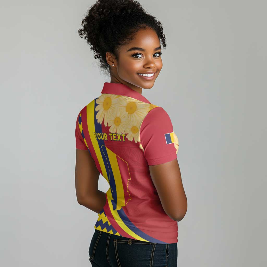 Personalised Afro Chad Women Polo Shirt Happy 65th of Independence