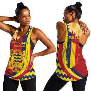 Personalised Afro Chad Women Racerback Tank Happy 65th of Independence