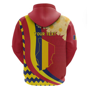 Personalised Afro Chad Zip Hoodie Happy 65th of Independence