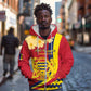 Personalised Afro Chad Zip Hoodie Happy 65th of Independence