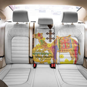 Melkam Enkutatash Eritrean Back Car Seat Cover Camel With Habesha Tilet Pattern - African Pride