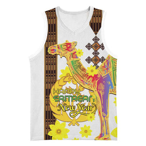 Melkam Enkutatash Eritrean Basketball Jersey Camel With Habesha Tilet Pattern - African Pride
