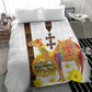 Melkam Enkutatash Eritrean Bedding Set Camel With Habesha Tilet Pattern - African Pride