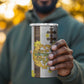 Melkam Enkutatash Eritrean 4 in 1 Can Cooler Tumbler Camel With Habesha Tilet Pattern - African Pride