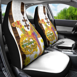 Melkam Enkutatash Eritrean Car Seat Cover Camel With Habesha Tilet Pattern - African Pride