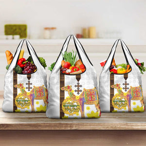 Melkam Enkutatash Eritrean Grocery Bag Camel With Habesha Tilet Pattern - African Pride