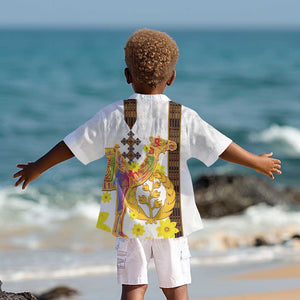 Melkam Enkutatash Eritrean Kid Hawaiian Shirt Camel With Habesha Tilet Pattern - African Pride