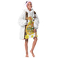 Melkam Enkutatash Eritrean Kid Wearable Blanket Hoodie Camel With Habesha Tilet Pattern - African Pride