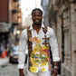 Melkam Enkutatash Eritrean Long Sleeve Button Shirt Camel With Habesha Tilet Pattern - African Pride