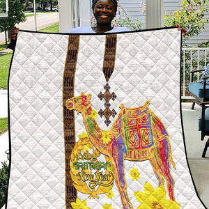 Melkam Enkutatash Eritrean Quilt Camel With Habesha Tilet Pattern - African Pride