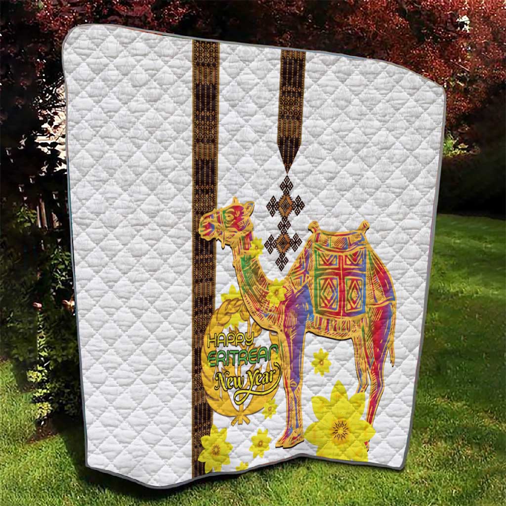 Melkam Enkutatash Eritrean Quilt Camel With Habesha Tilet Pattern - African Pride