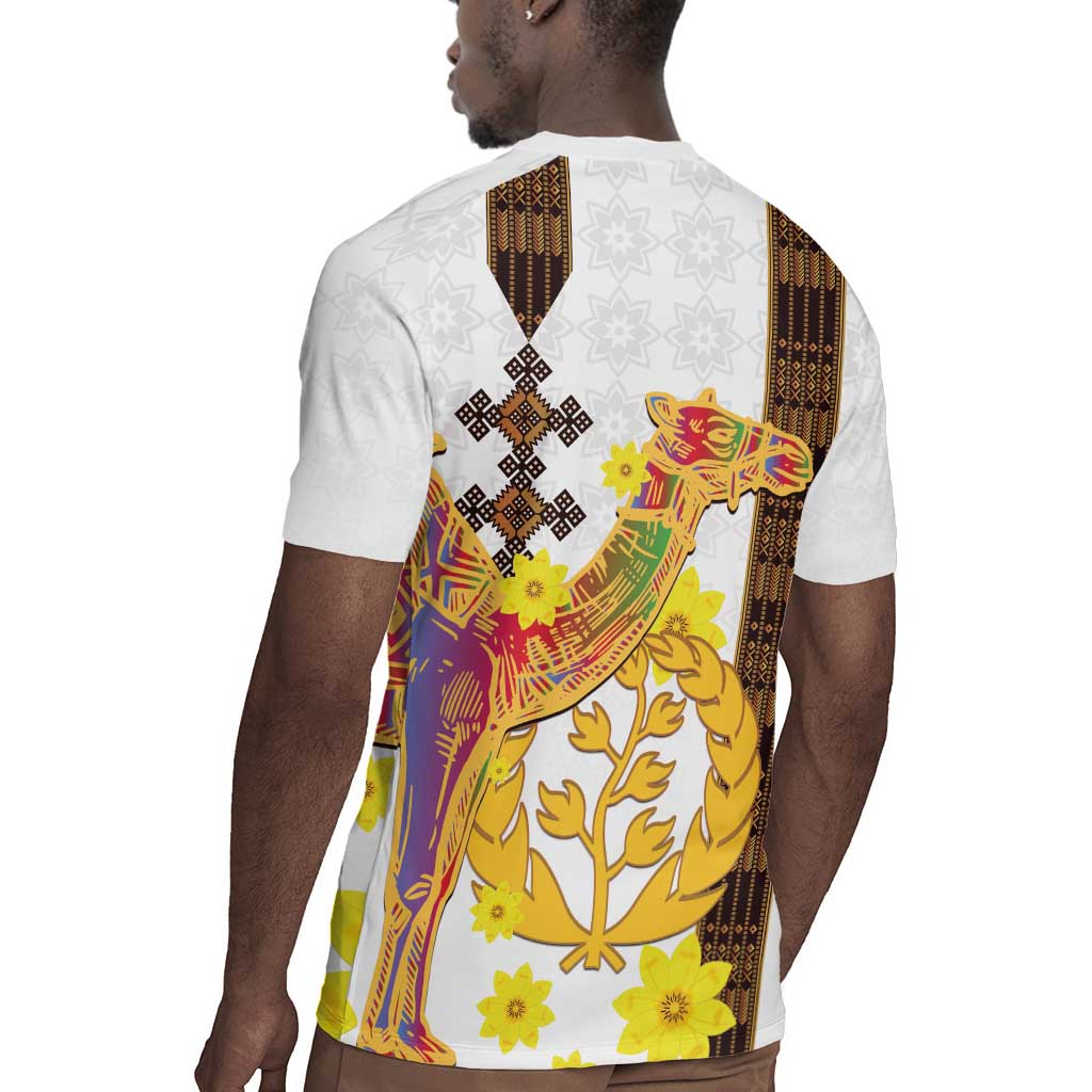 Melkam Enkutatash Eritrean Rugby Jersey Camel With Habesha Tilet Pattern - African Pride