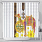 Melkam Enkutatash Eritrean Shower Curtain Camel With Habesha Tilet Pattern - African Pride
