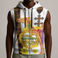 Melkam Enkutatash Eritrean Sleeveless Zip Hoodie Camel With Habesha Tilet Pattern - African Pride