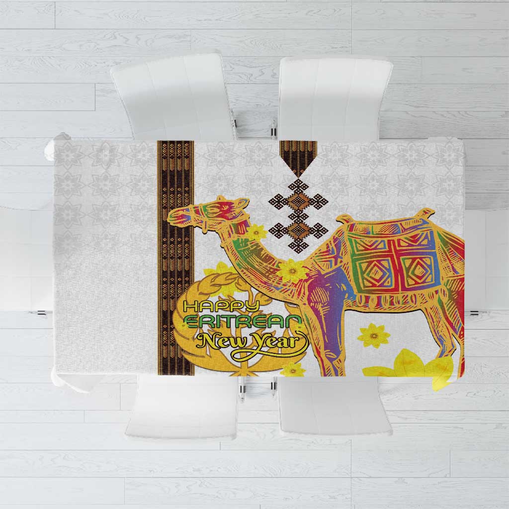 Melkam Enkutatash Eritrean Tablecloth Camel With Habesha Tilet Pattern - African Pride