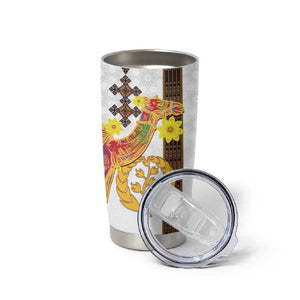 Melkam Enkutatash Eritrean Tumbler Cup Camel With Habesha Tilet Pattern - African Pride