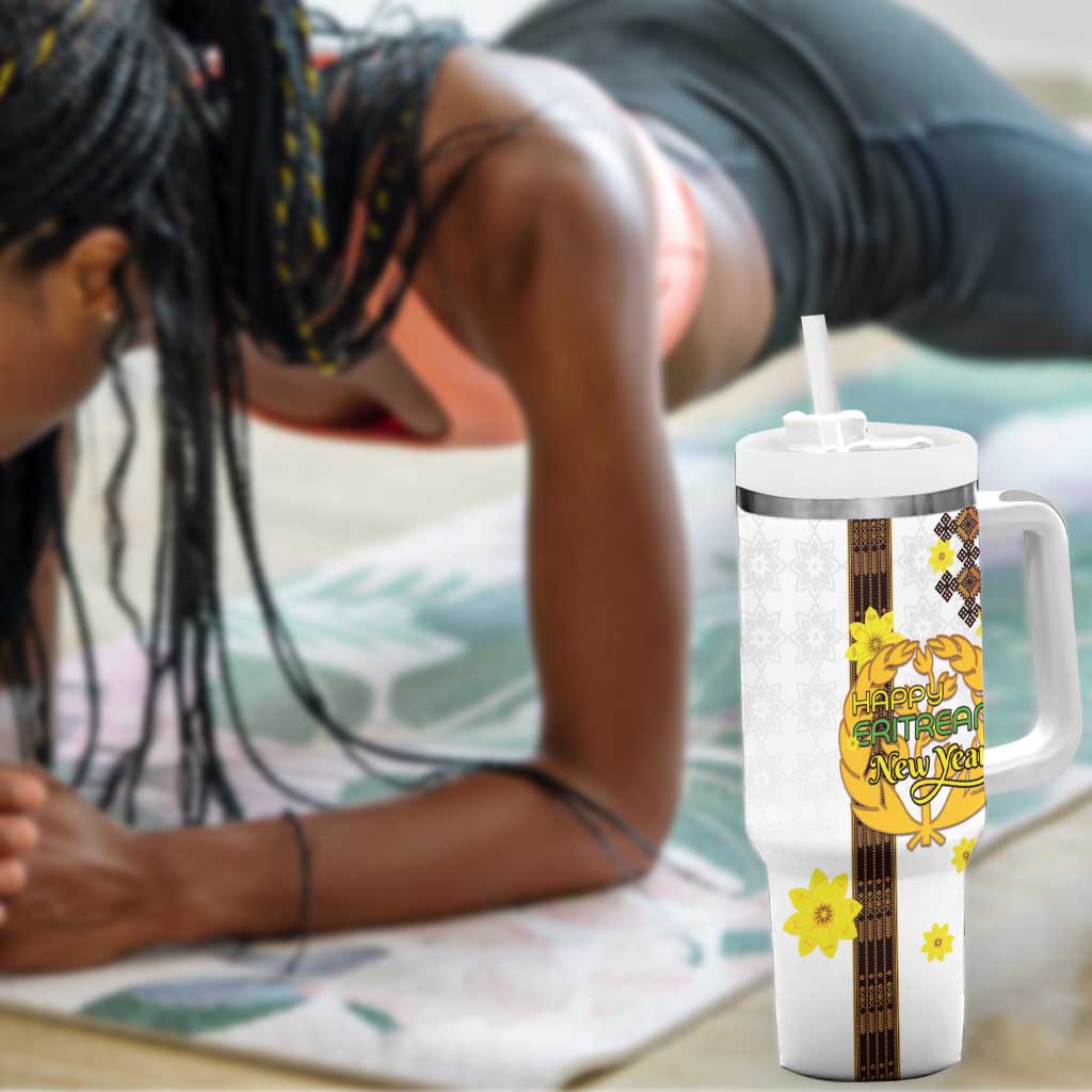 Melkam Enkutatash Eritrean Tumbler With Handle Camel With Habesha Tilet Pattern - African Pride