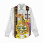 Melkam Enkutatash Eritrean Women Casual Shirt Camel With Habesha Tilet Pattern - African Pride