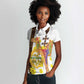 Melkam Enkutatash Eritrean Women Polo Shirt Camel With Habesha Tilet Pattern - African Pride