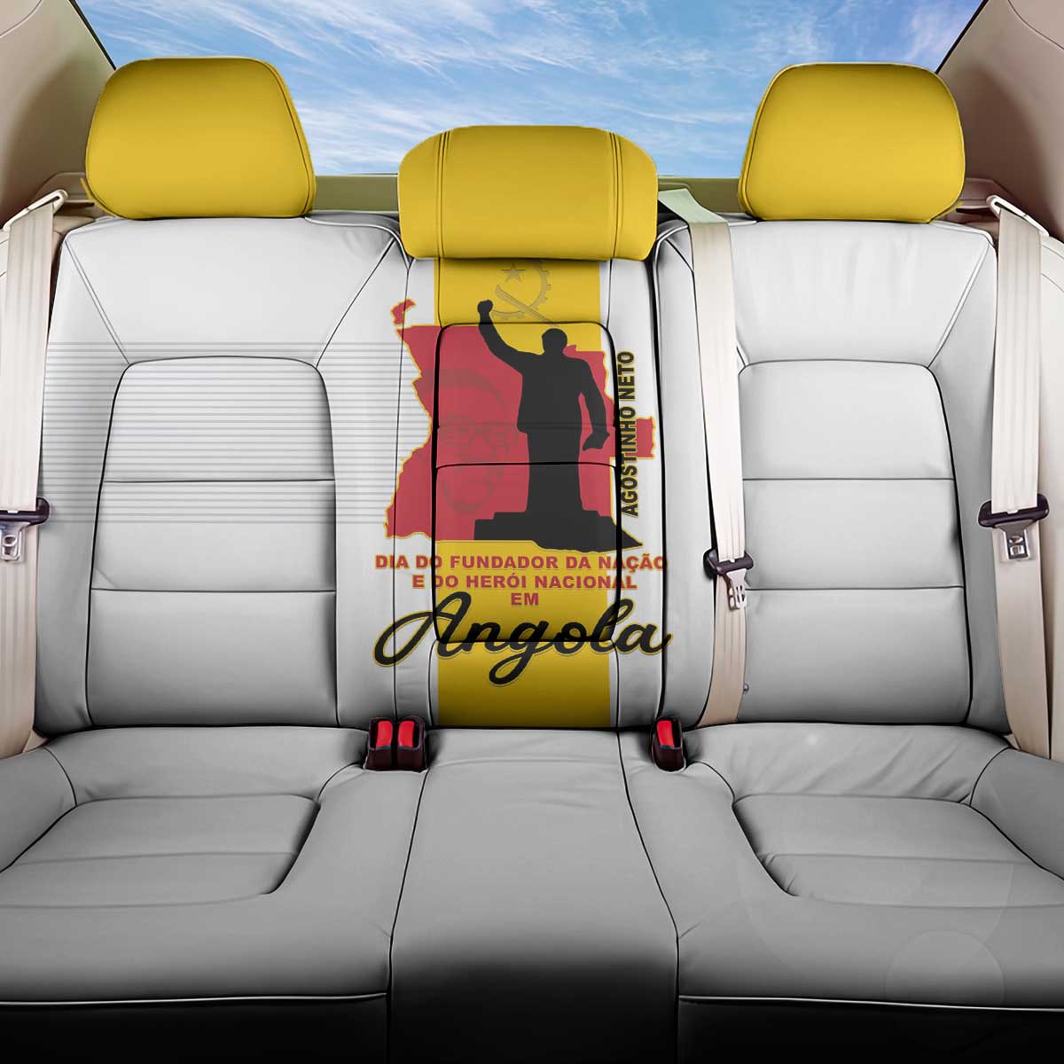 Dia dos Herois Nacionais de Angola Back Car Seat Cover 17 de Setembro - African Pride