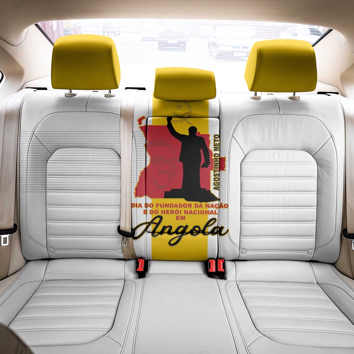 Dia dos Herois Nacionais de Angola Back Car Seat Cover 17 de Setembro - African Pride