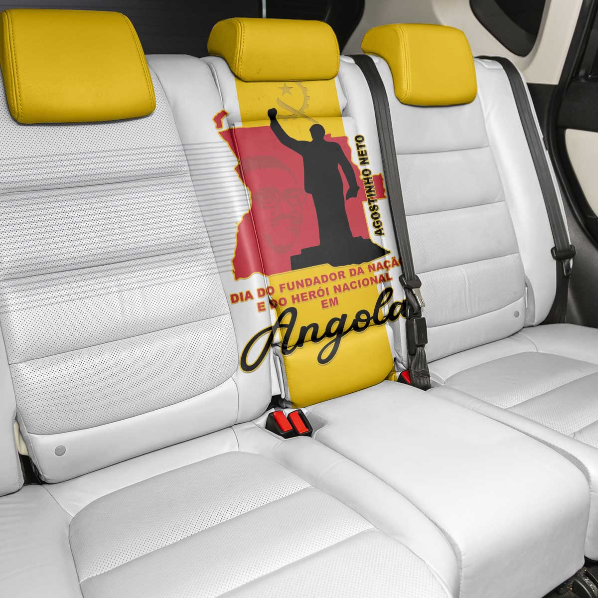 Dia dos Herois Nacionais de Angola Back Car Seat Cover 17 de Setembro - African Pride
