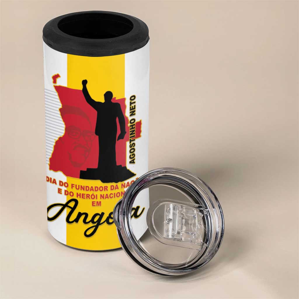 Personalized Dia dos Herois Nacionais de Angola 4 in 1 Can Cooler Tumbler 17 de Setembro - African Pride