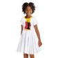 Personalized Dia dos Herois Nacionais de Angola Kid Short Sleeve Dress 17 de Setembro - African Pride